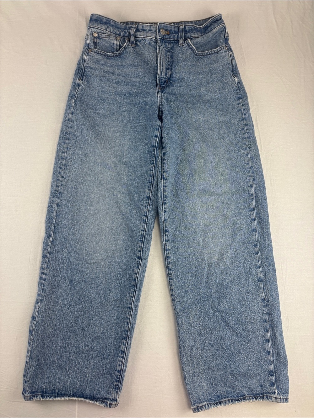 Madewell The Curvy Perfect Vintage Wide-Leg Jean size 28 medium wash denim
